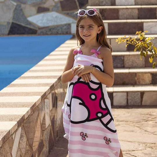 Prosop de Plajă Hello Kitty Roz Deschis 70 X 140 Cm