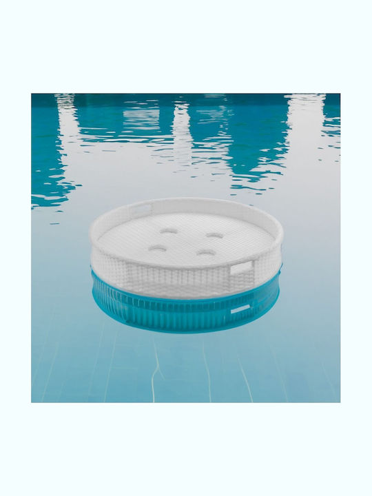 Schwimmende Schwimmbad Korb Φ90xυ15cm Griffe Weiß