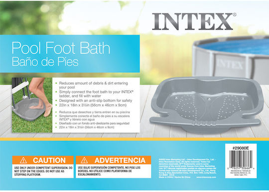 Gray Plastic Foot Cleaning Basin 9x56x46cm Gray 29080