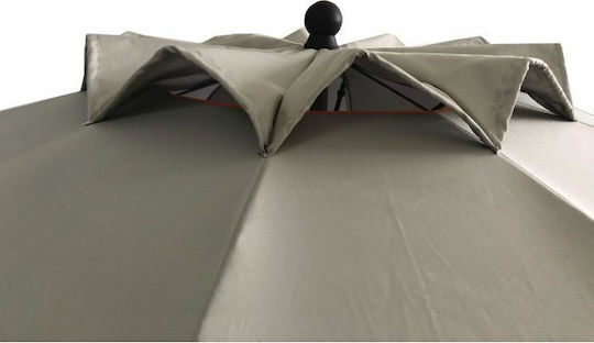 Hupa Ultrasol Aluminum Beach Umbrella Diameter 2m with UV Protection and Air Duct White Orange