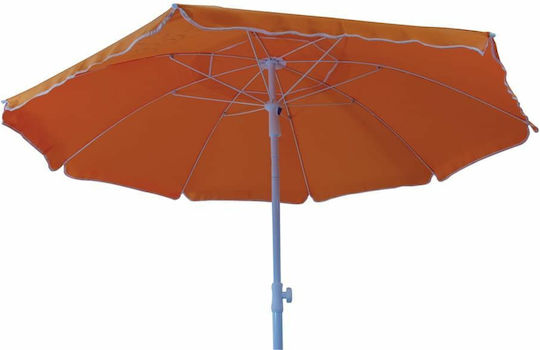 Summer Club Iris Folding Beach Umbrella Diameter 2m with Air Vent Orange