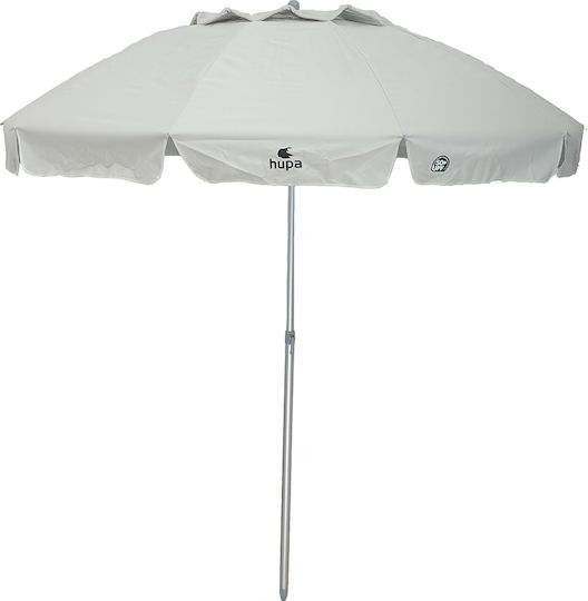 Hupa Ultrasol Aluminum Beach Umbrella Diameter 2m with UV Protection and Air Duct White Orange