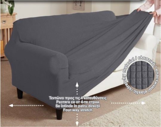 JumT Elastic Cover Three Seater Sofa Gray 180x245cm JumT Elastic Cover Three Seater Sofa Gray 180x245cm
