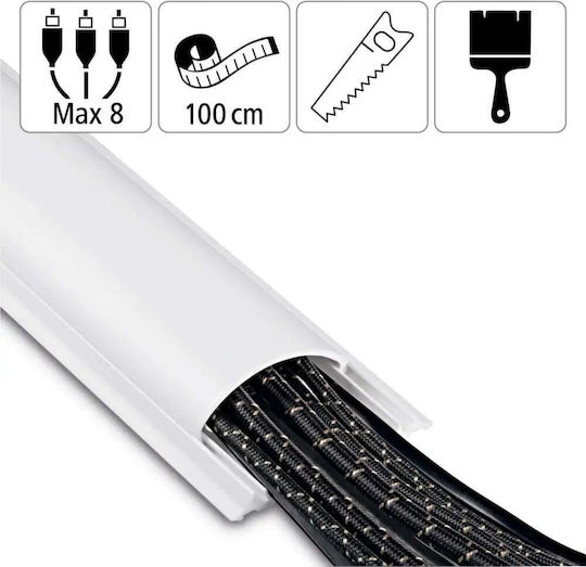 Pvc Cable Concealer Channel 100x7x2.1 Cm 220894