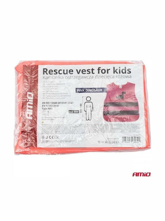 AMiO Men's Safety Vest with Reflective Tapes Yellow