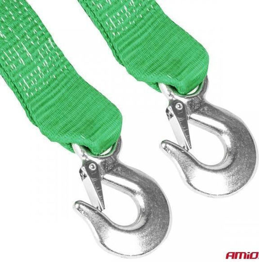 AMiO Car Towing Strap with Towing Capacity up to 8 Tons 5m in Green Color