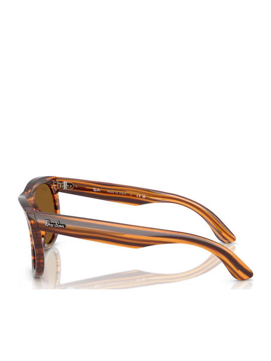 Ray Ban Wayfarer Reverse Unisex Sunglasses with Brown Plastic Frame and Brown Polarized Lens RBR0502S 679183