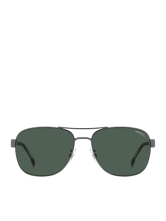 Carrera Unisex Sunglasses With Black Metallic Frame And Grey Lens