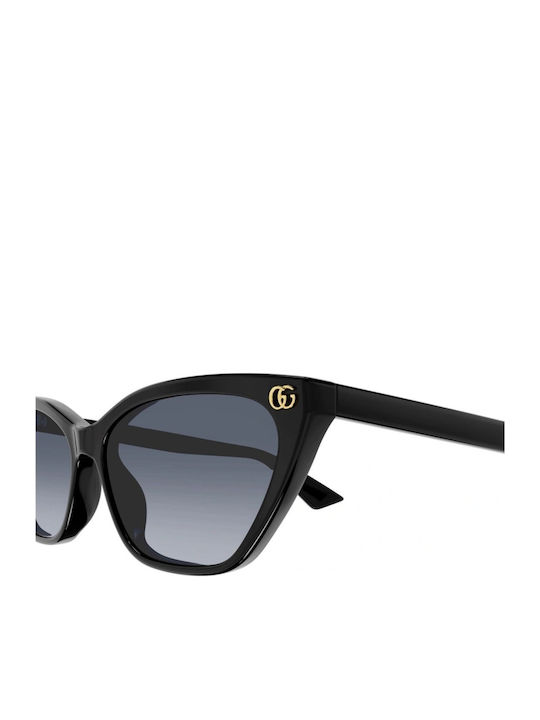 Gucci Women's Sunglasses with Black Plastic Frame and Black Gradient Lens GG1815S 005