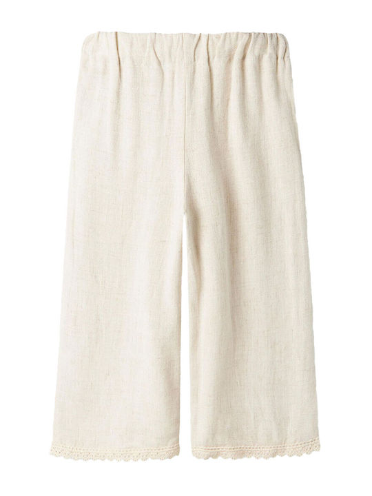 Pantaloni din In pentru Copii Bej