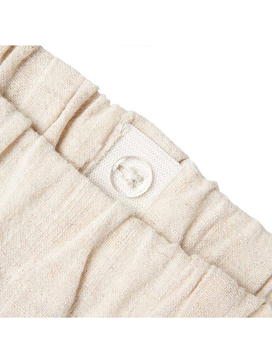 Pantaloni din In pentru Copii Bej