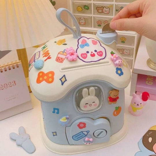 Crea Mc23649 Κουμπαρας Bunny Salvadanaio Χαρουμενο Κουνελακι Γαλαζιο