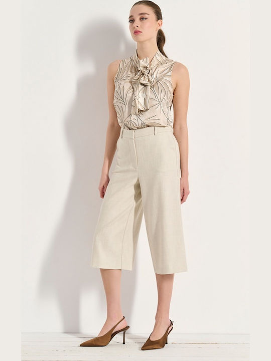 Damen Hoch tailliert Culotte Silber