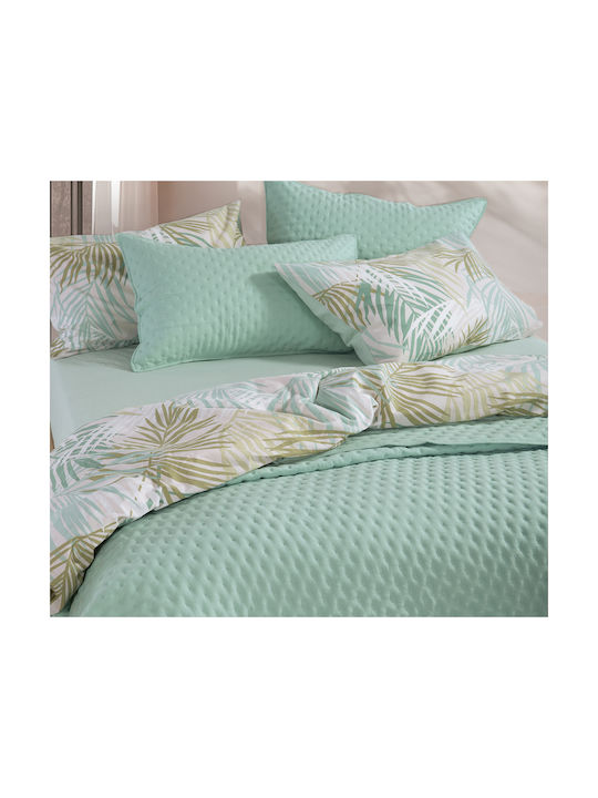 Nef-Nef Homeware Valia Σετ Μαξιλαροθήκες με Φάσα Green 52x72εκ.