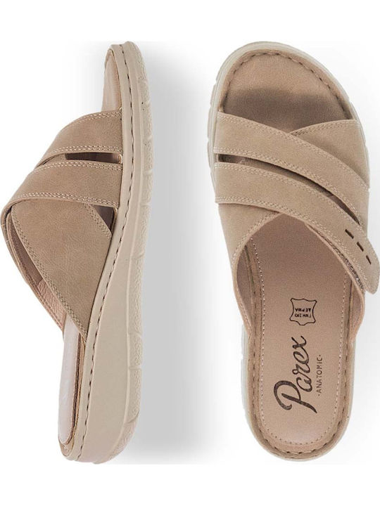 Damenplattformen Beige