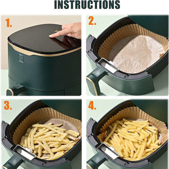 Acp Non-Stick Paper Air Fryer 16x16cm 50pcs