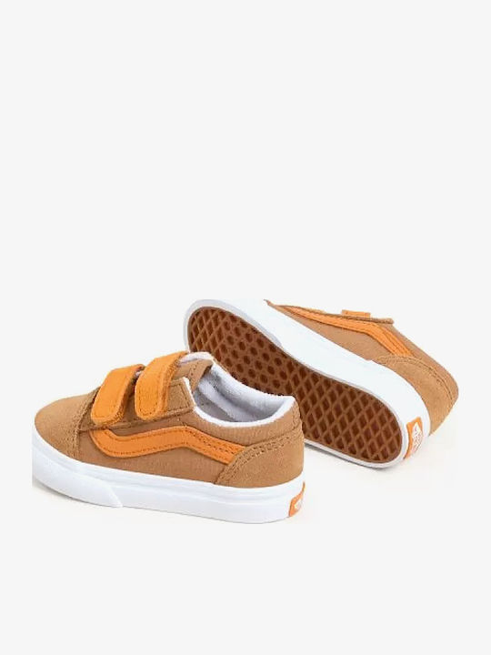 Old Skool V Παιδικά Sneakers με Σκρατς Καφέ VN000CTGWNR