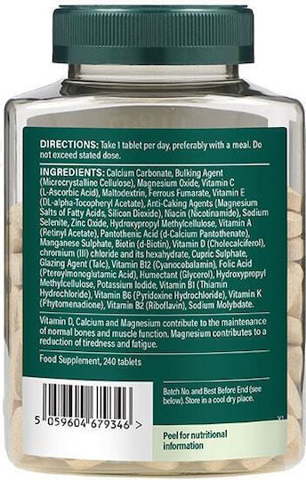 Holland & Barrett Abc To Z Multivitamins & Minerals Multivitamină 240 Tablete