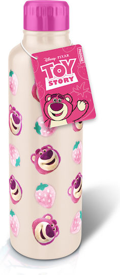 Paladone Kids Water Bottle Stainless Steel with Screw Cap Non Spill Pink 500ml (Various Designs/Colours)