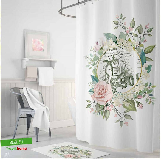Tropik Home Душ завеса Тъканна 180x200см Многоцветен