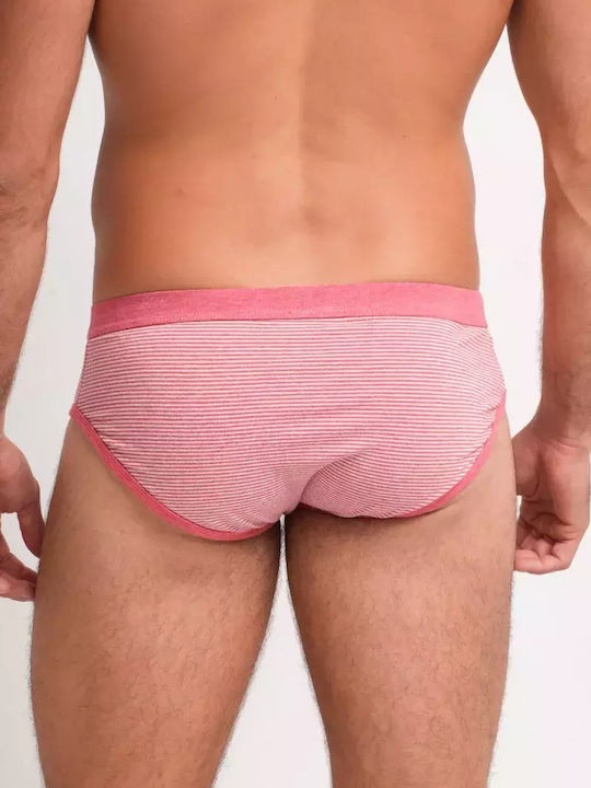 Adamo Men's Slip Pink with Patterns