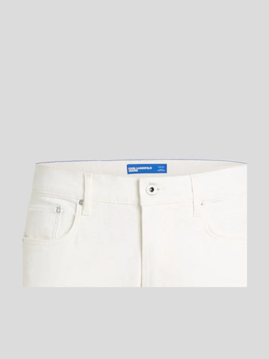 Ανδρικό Παντελόνι Τζιν με Slim Tapered Εφαρμογή white