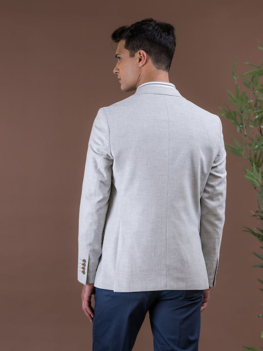 Men's Summer Suit Jacket Slim Fit Gray
