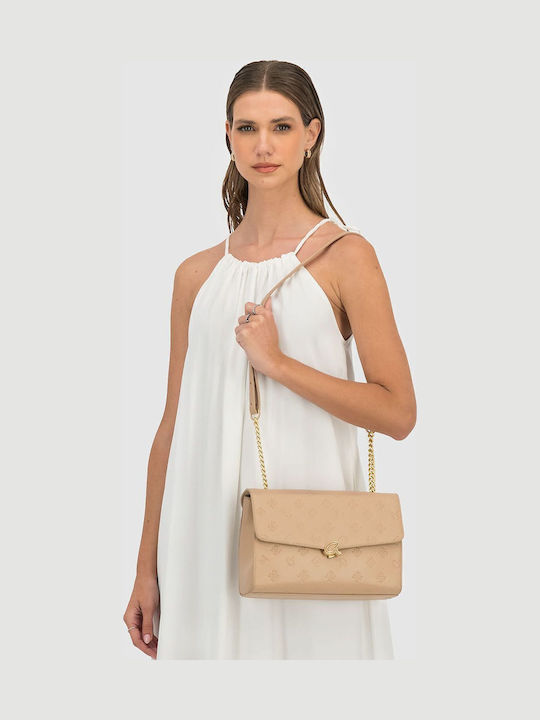 Damentasche Schultertasche Beige