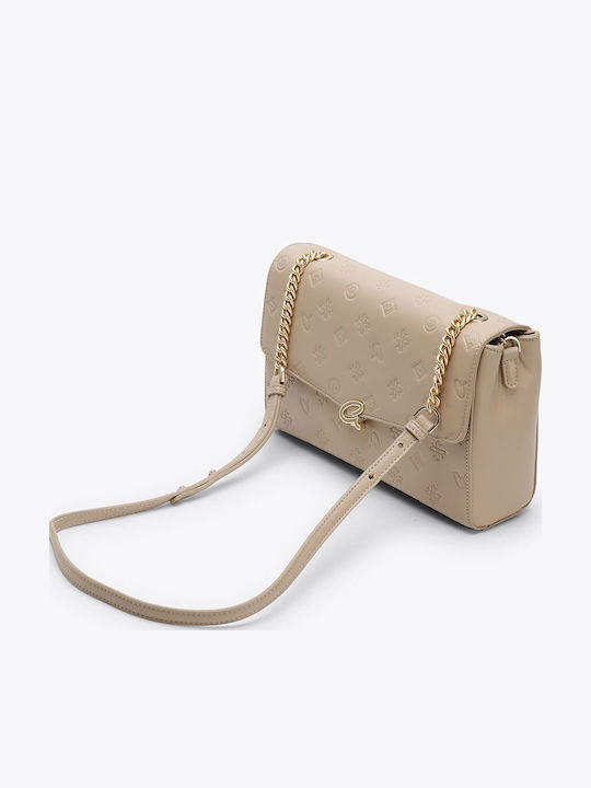 Damentasche Schultertasche Beige