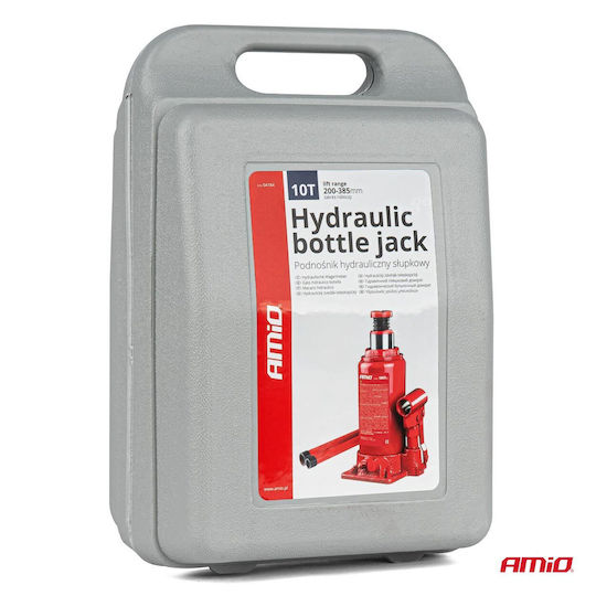 AMiO Hydraulic Bottle Jack with Lifting Capacity up to 38.5cm and Weight Capacity up to 10 Tons
