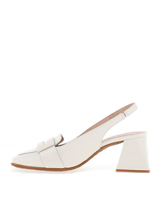Pumps mit Riemchen Weiß