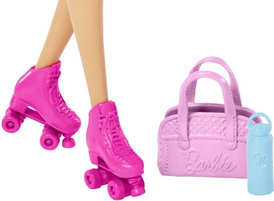 Barbie Wellness Doll Workout Outfit with Puppy, Roller Skates And Tennis for 3+ years+ Years