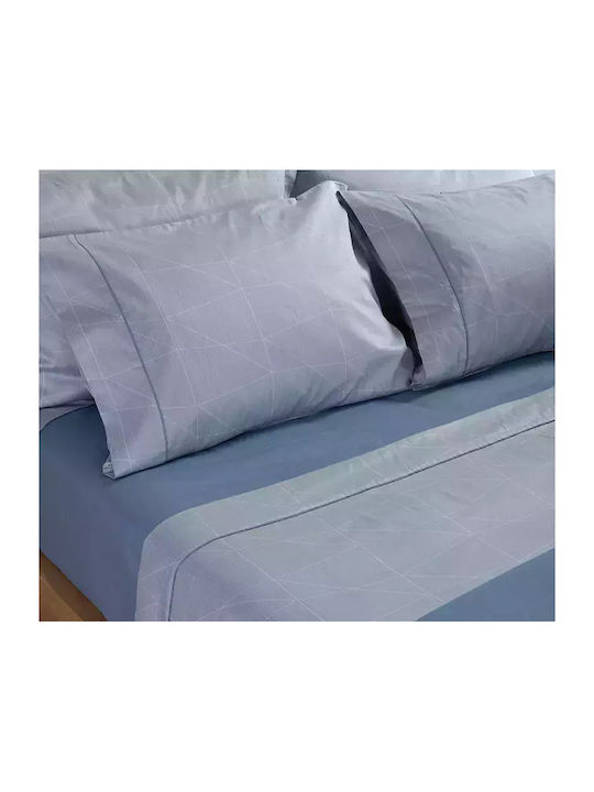 Nef-Nef Homeware Bettbezug-Set Baumwolle Übergröße mit 2 Kissenbezügen 240x230 Elements Gray