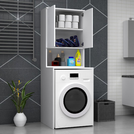 Cozen Megapap Washing Machine Cabinet White 65x60x178cm Pack of 1 Piece