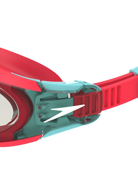 Speedo Swimming Goggles Adults with Anti-fog Lenses Red
