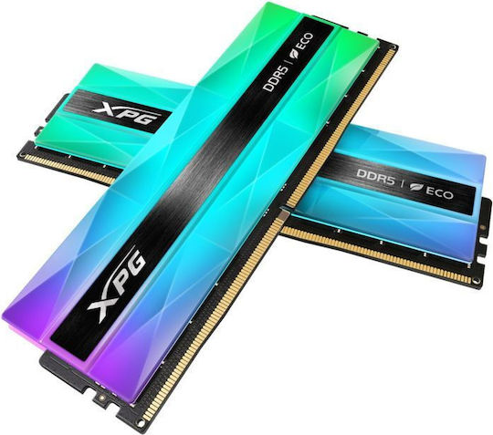 Adata Lancer Neon RGB DDR5 32GB RAM με 2x16GB Modules και Ταχύτητα 6000 για Desktop
