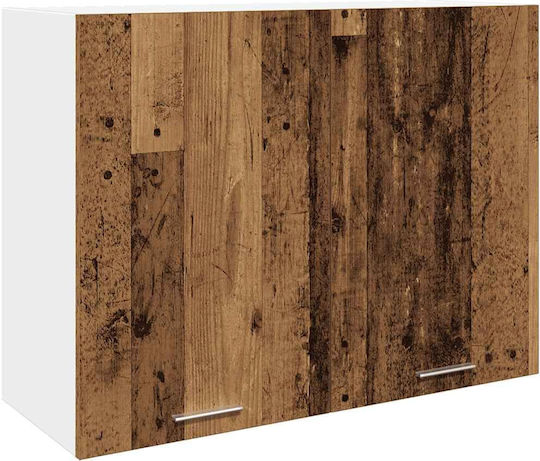 Set Dulapuri de Bucătărie Suspendate & de Podea cu Blat de Lucru Weathered Wood 260x46x207buc