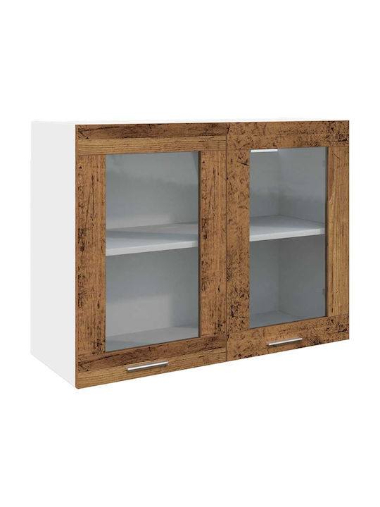 Комплект Кухненски Шкафове Висящи и Подови с плот за работа Weathered Wood 260x46x207бр