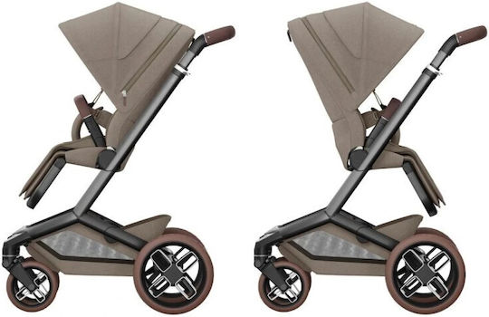 Maxi-Cosi Fame Twillic Verstellbar 2 in 1 Baby Kinderwagen Geeignet für Neugeborene Truffle (& Σετ Αντάπτορες Καθίσματος)