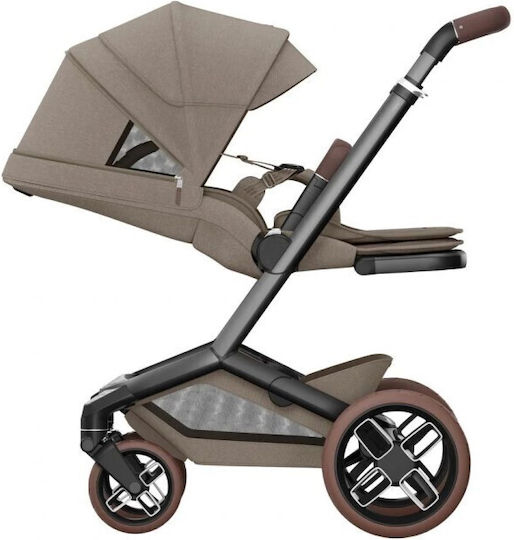 Maxi-Cosi Fame Twillic Verstellbar 2 in 1 Baby Kinderwagen Geeignet für Neugeborene Truffle (& Σετ Αντάπτορες Καθίσματος)