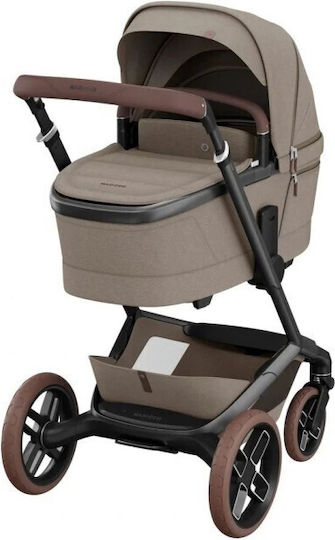 Maxi-Cosi Fame Twillic Verstellbar 2 in 1 Baby Kinderwagen Geeignet für Neugeborene Truffle (& Σετ Αντάπτορες Καθίσματος)