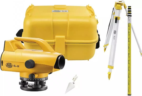 Nivel Nivel EL-32 Automatic Optical Level with Tripod & Rod 32x 1300011-set