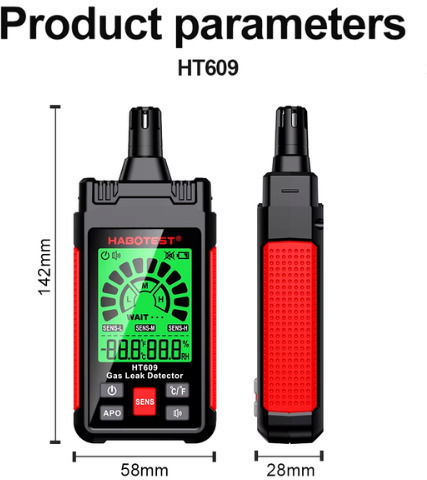Habotest C2H6 / C4H10 / CH4 / CO Meter HT609