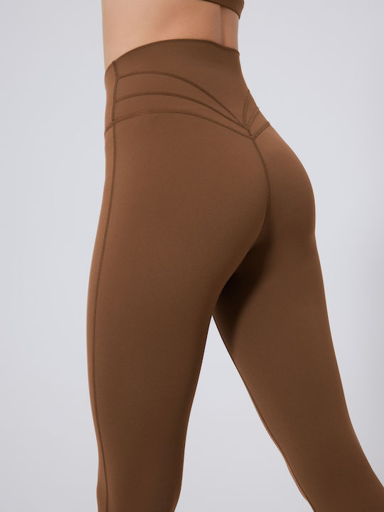 Yoga Women's Leggings High Waist Brown