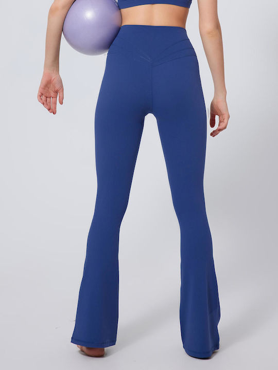 Yoga Women's High Waist Blue Leggings