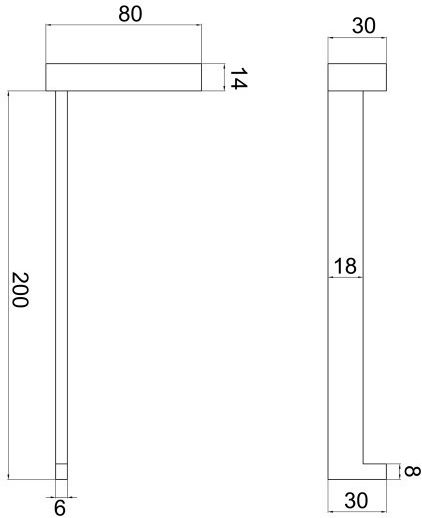 Interflex Κρεμάστρα Μπάνιου Χρωμέ Cube 187009
