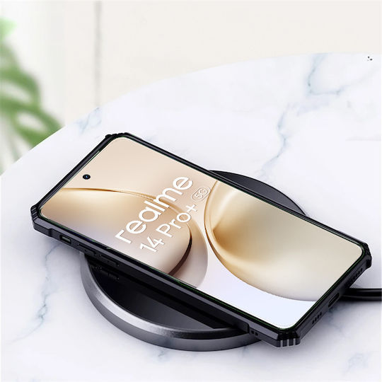 Realme 14 Pro+ 5g Magnetic Plate Transparent Black Case