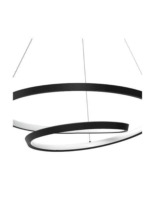 Eko Light Lucerno Κρεμαστό Φωτιστικό Μαύρο LED