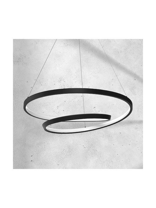 Eko Light Lucerno Κρεμαστό Φωτιστικό Μαύρο LED