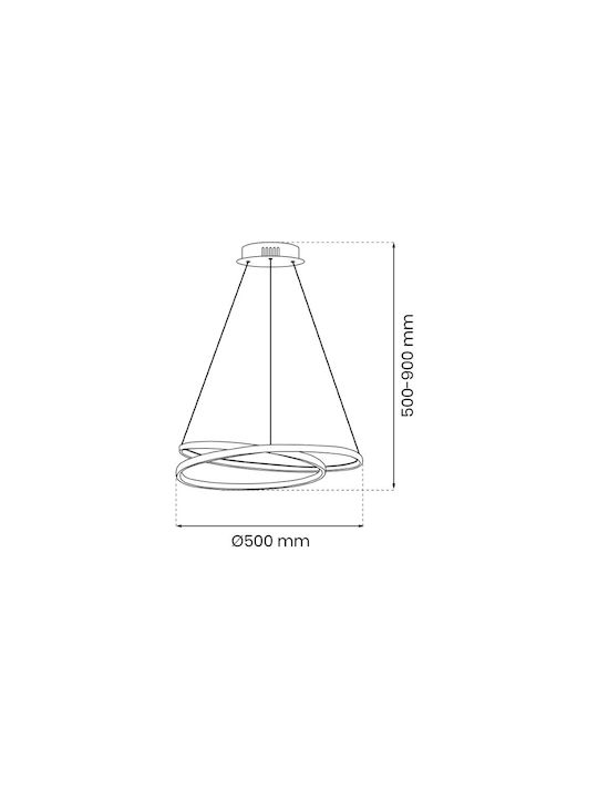 Eko Light Lucerno 48w 230v Gold Pendant Light Gold Rail
